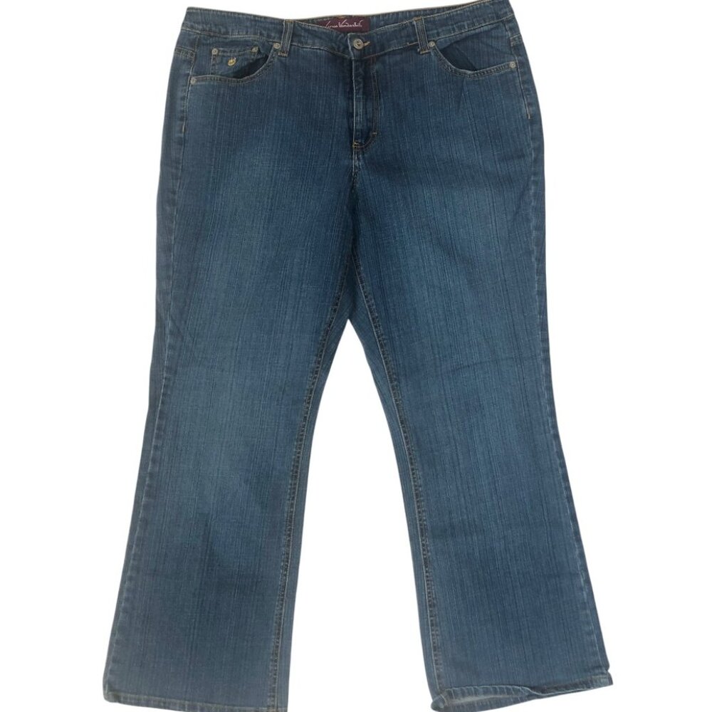 Gloria Vanderbilt Giselle Bootcut Denim Jeans Women's 18W Blue High Rise